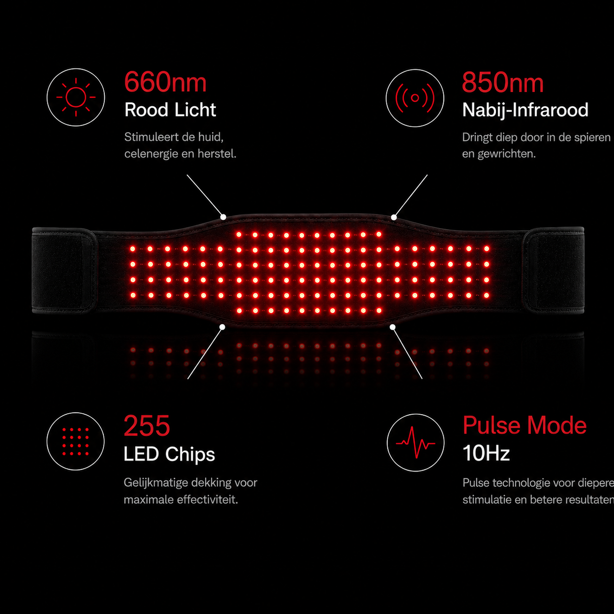 Luminen Infrarood Lichttherapie Gordel Pro